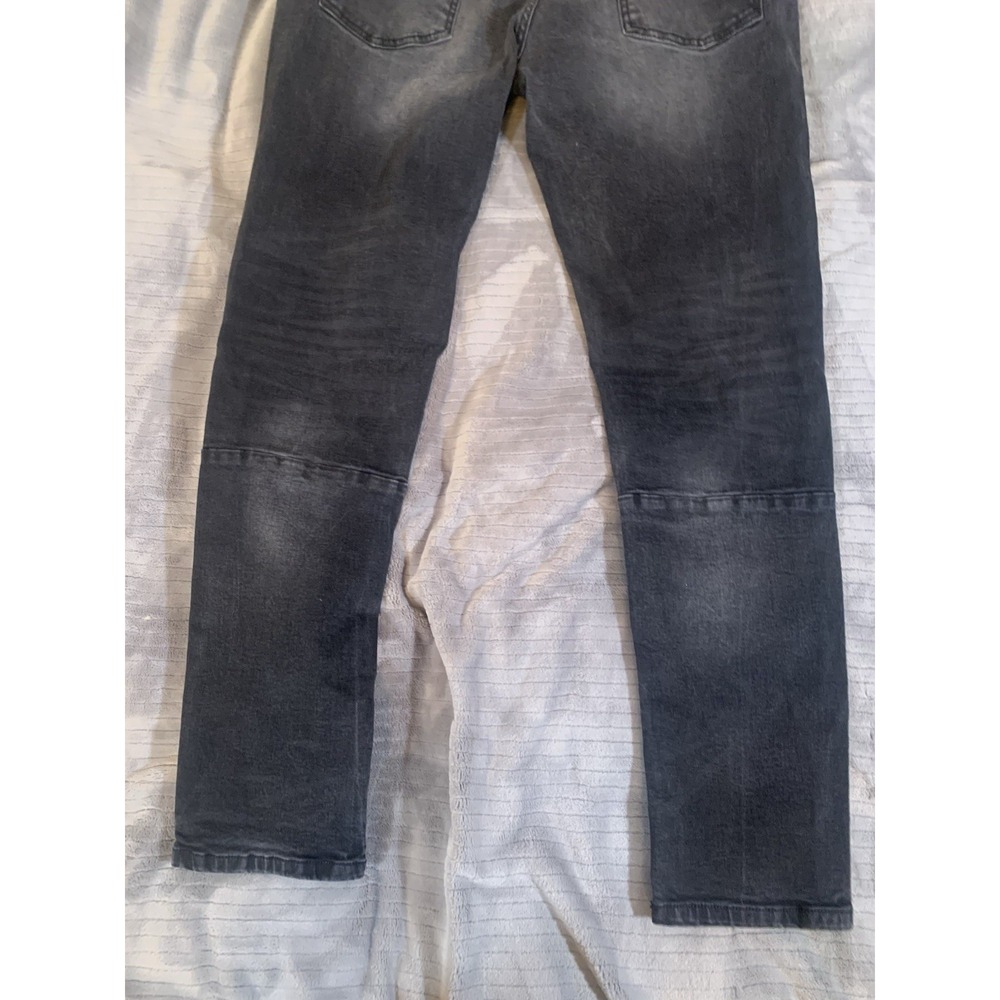 Hyper Denim Men's 38x33 Black Biker Stretch Denim Jeans Slimming - Picture 11 of 15